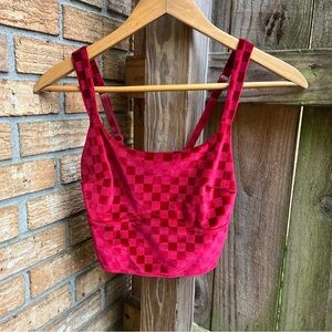 Colsie Red Checkered Bandeau